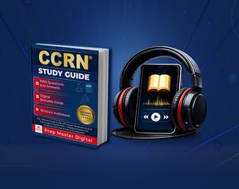 Pacchetto di studio base CCRN - Esame per infermieri di terapia intensiva - Libro e audiolibro CCRN - Preparazione per la terapia intensiva - 1000 domande di pratica
