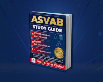 Guia de Estudos ASVAB em PDF | 1000 Questões Práticas com Explicações | Manual Completo para o Exame de Admissão Militar