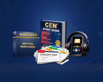 Pacchetto di studio CEN / Libro, corso e audiolibro di infermieristica d'urgenza / Mappe concettuali / Preparazione all'esame BCEN