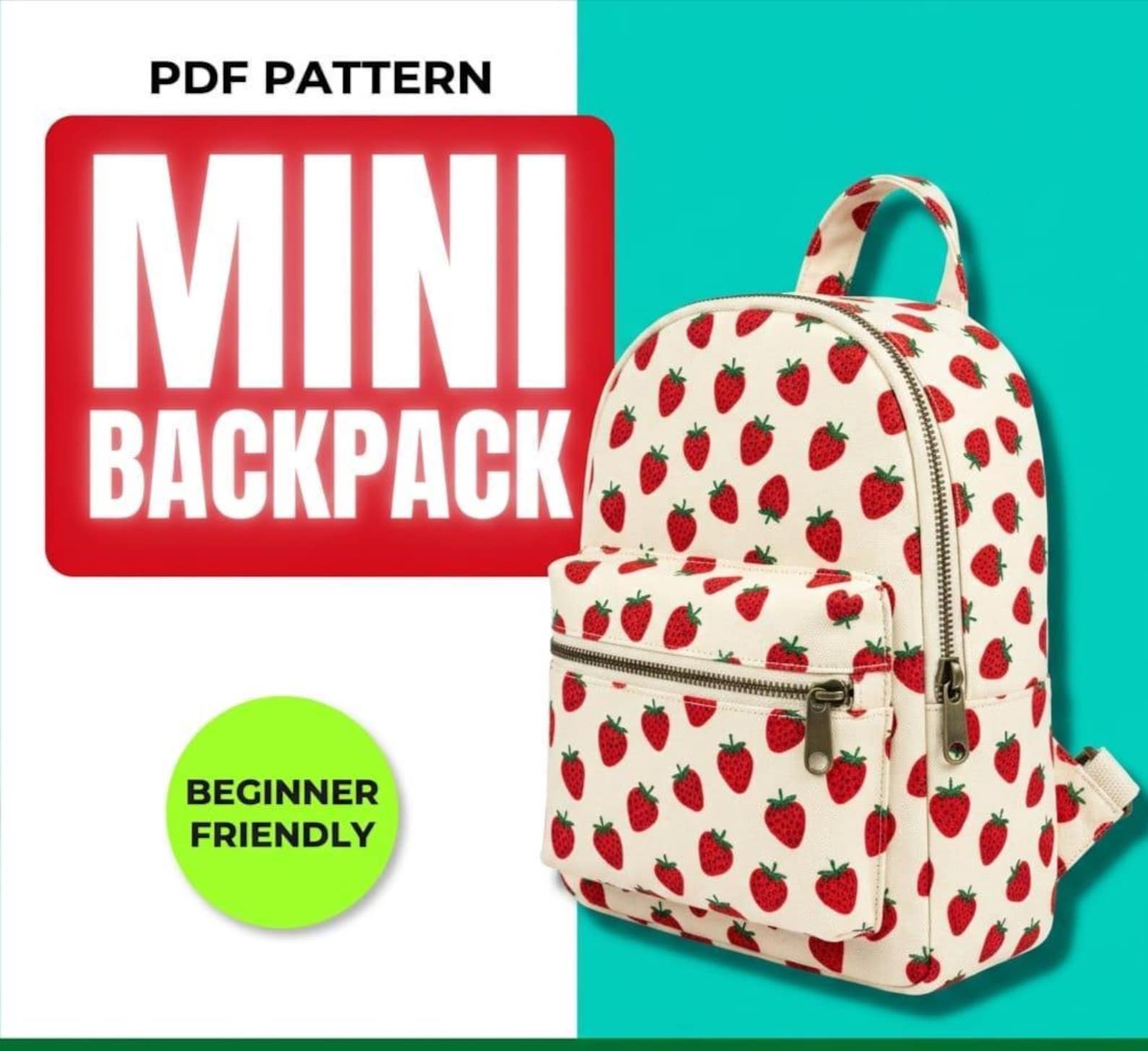 Small Backpack Pattern Pdf Mini Backpack Sewing Pattern, Cute Small Backpack, Unisex Backpack ...