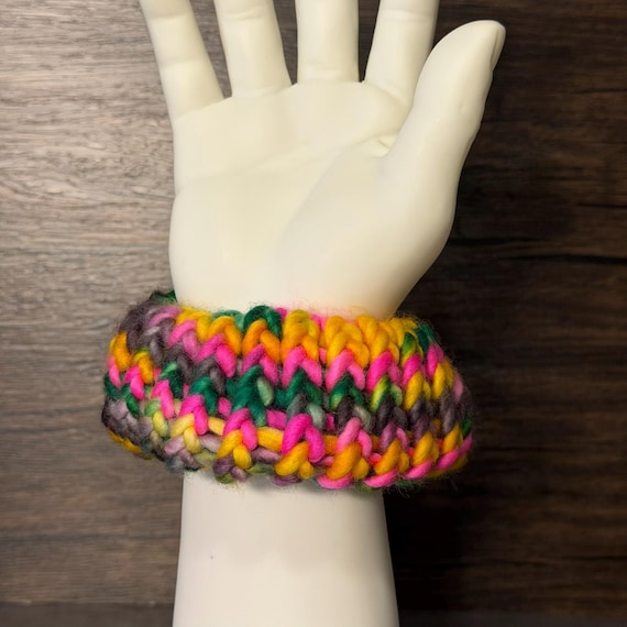 Carousel Confections Scrunchie Handmade Superwash Merino Wool Colorful Soft Hair Accessory Gift Unique Cozy