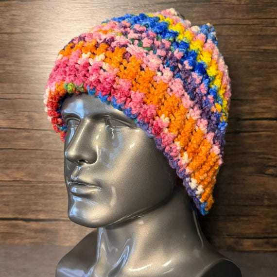 Taste of Pride Common Threads Handmade Knit Pride Hat LGBTQ Beanie Limited Edition