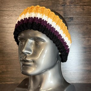 Nonbinary Pride Head Wrap Handmade Knit Ohrwärmer LGBTQ inclusive gemütliches Accessoire
