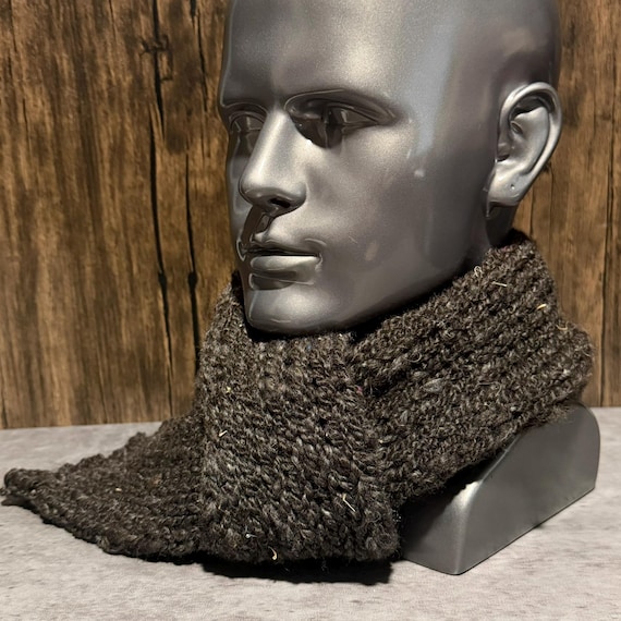 Rustic Finn Alpaca Scarf, Handmade Textured Wrap, Farm Raised Fiber, Wandering Wool