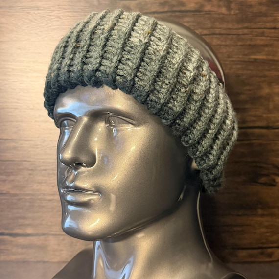 Woodland Sage Knit Head Wrap Handmade Green Gray Earwarmer Cozy Winter Accessory Gift