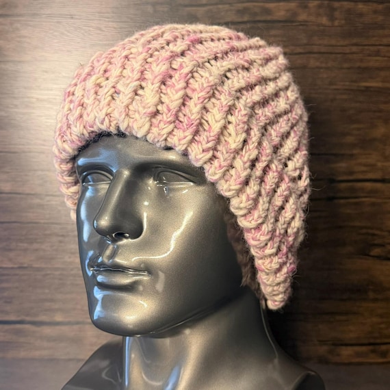 Moonage Blossom Alpaca Beanie Handmade Winter Hat Farm Fiber Soft Warm Knit Accessory