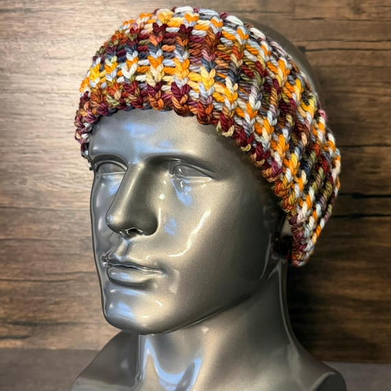 Handmade Merino Wool Head Wrap: Autumn Maple Mist Ear Warmer