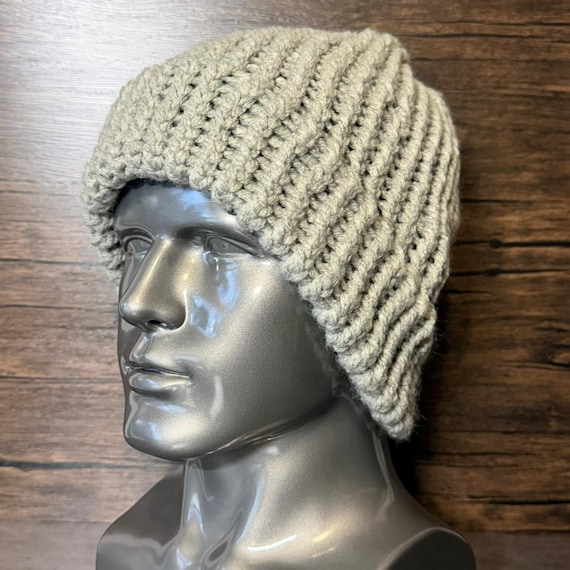 Morning Mist Heather Gray Knit Beanie: Soft Acrylic Blend Hat