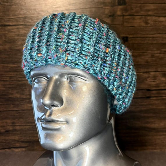 Turquoise Knit Head Wrap Handmade Soft Winter Ear Warmer Cozy Fashion Accessory