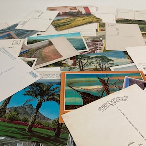 Lot aléatoire de 60 cartes postales vierges non postées, inutilisées, grand lot mixte, série la plupart des années 1920-1990