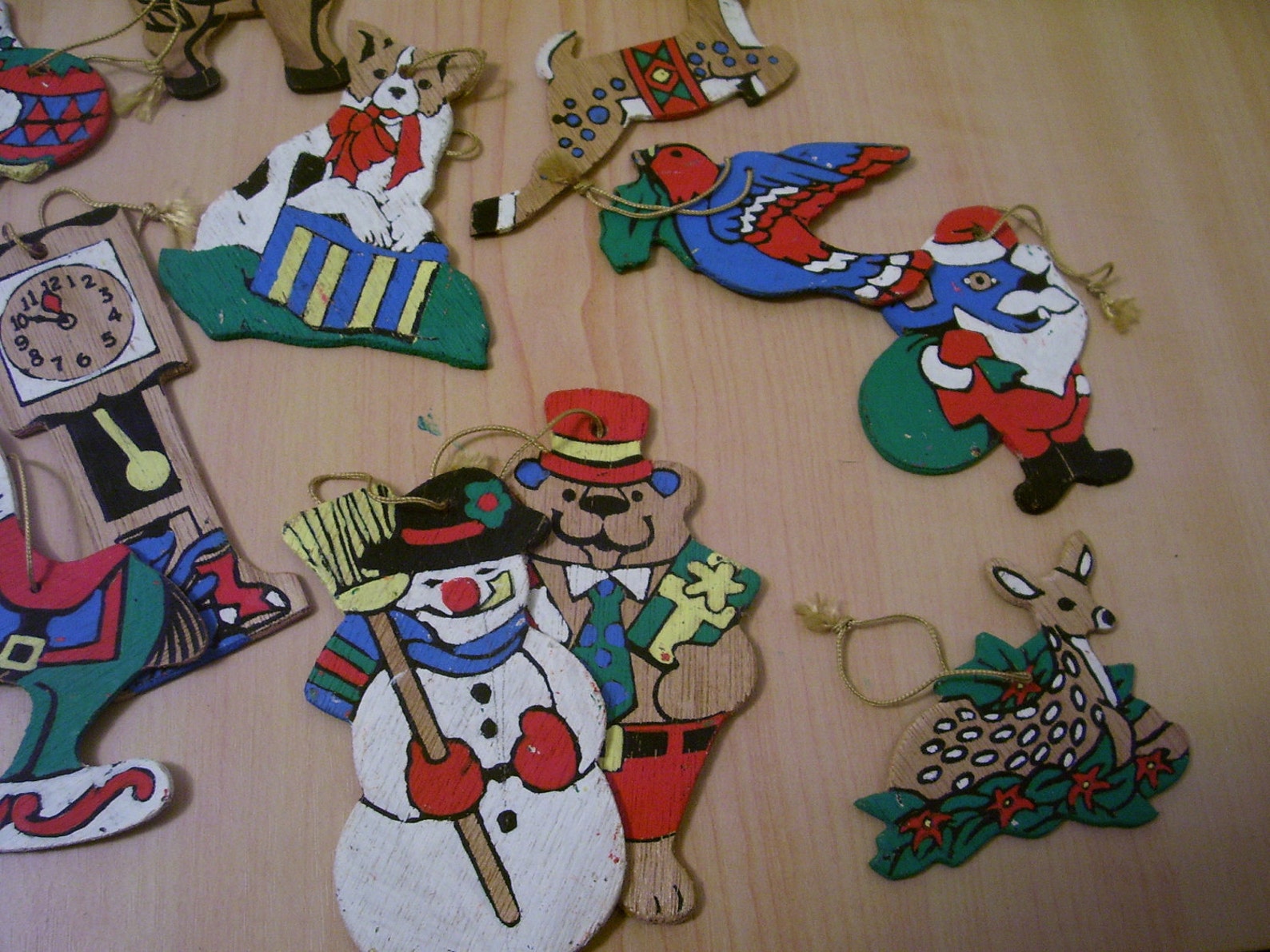 Set of 12 Wooden Christmas Ornaments Paint by Number Ornaments Etsy