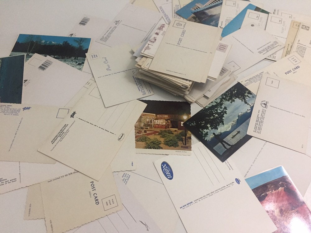 40 Blank Vintage Postcards Random Lot Unused Postcard Lot of | Etsy