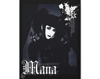 Mana Sama Canvas Wall Art, Malice Mizer Visual Kei Decor, Japanese