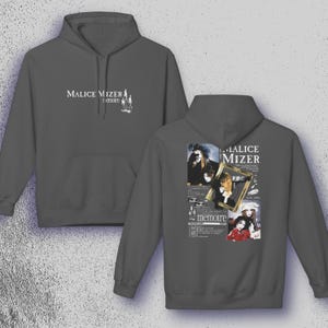 Malice Mizer Memoire Hoodie, Japanese Visual Kei Hoodie, Gothic J-Rock Band Pullover, 90s Vkei Streetwear, Graphic Unisex Alternative Hoodie Charcoal