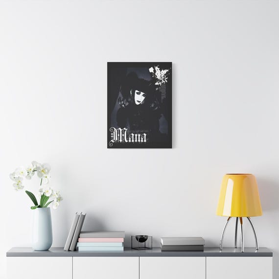 Mana Sama Canvas Wall Art, Malice Mizer Visual Kei Decor, Japanese