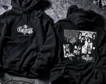 The GazettE Hoodie, Japanese Visual Kei Hoodie, J-Rock Band Pullover, Front & Back Graphic Hoodie, Alternative Goth Streetwear Unisex Hoodie
