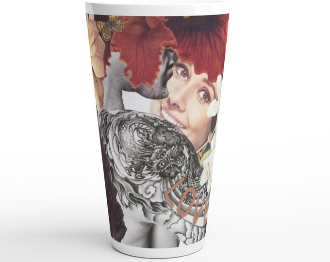 Featured listing image: LOVE ... Audrey! Wrapped Print on White Latte 17oz Ceramic Mug