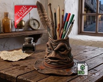 Wizarding Sorting Hat Pencil Holder | Magic School Desk Organizer (STL File)