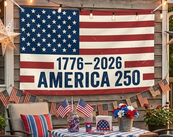 USA Flag 250th Anniversary Patriotic Yard Decoration (1776-2026)