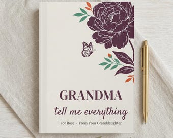 Personalized Grandma Memory Journal, Nana Story Keepsake Book, Grandmother Legacy Gift