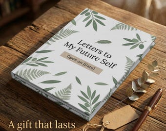 Letters to My Future Self Personalized Journal – Open on Date Keepsake Notebook, Self Discovery Gift
