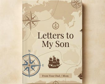 Personalized Letters to My Son Journal – World Map Keepsake Notebook