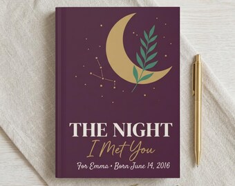 Personalized Daughter Journal, The Night I Met You Keepsake Book, Mom Memory Gift