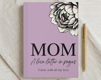 Personalized Mom Love Letter Journal – Hardcover Keepsake Memory Book, 6 Colors