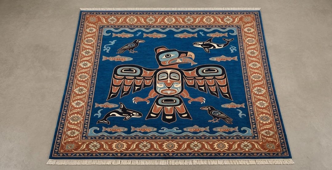 Pacific Northwest Thunderbird Hand-knotted Wool Rug – Coastal ...