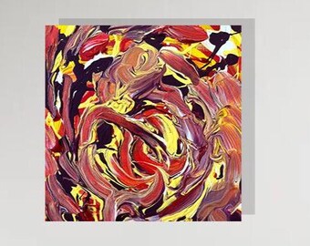 Small Modern Contemporary Painting by Artist Shego; "Twirl Series #1"