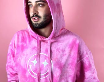 Hand Pink Tie-Dye Sweater by Drag Queen Artist Shego