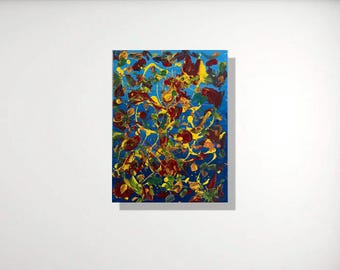 Modern Abstract Original Painting by artist Shego; "Fall Leaves"