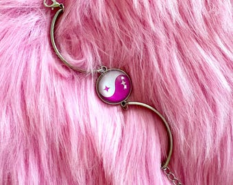 Shego Pink Icon Chain & Link Bracelet