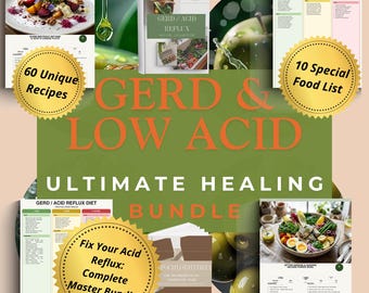 Acid Reflux and Low Stomach Acid Diet Guide 60 Recipes GERD Pain Relief Hypochlorhydria Meal Plan Heartburn Rebuild HCl Support PDF