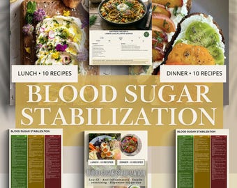 Blood Sugar Stabilization Diet Guide 20 Low GI Recipes Insulin Sensitivity Meal Plan Glucose Curve Glucose Revolution Support PDF