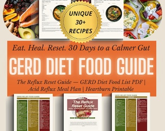 GERD Diet Plan and Acid Reflux Food List 30 Heartburn Relief Recipes Silent Reflux Oesophagitis Anti Inflammatory Alkaline Meal Plan PDF Bun