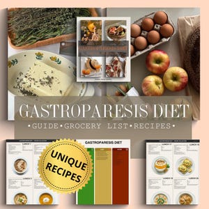 Gastroparese-dieetbundel, 40 maagvriendelijke recepten, vezelarme voedingslijst (digitale download)