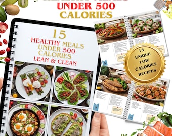 15 Healthy Meals Under 500 calories, Meal Plan, Grocery Plan