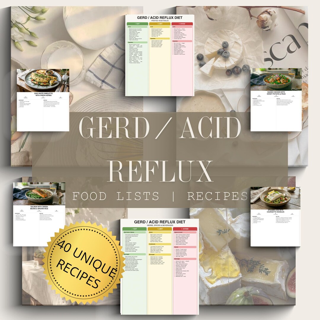 Gerd Recipes.pdf GERD Acid Reflux Diet Bundle: Food List, 40 Recipes (PDF Download) - Etsy