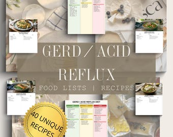 Paquete de dieta para el reflujo gastroesofágico: Lista de alimentos, 40 recetas (descarga en PDF)