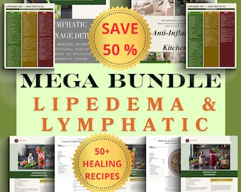 Lipedema Diet Plan and Lymphatic Drainage Guide 30 Day Detox Drinks RAD Protocol Gluten Dairy Free Anti Inflammatory Meal Plan PDF Bundle