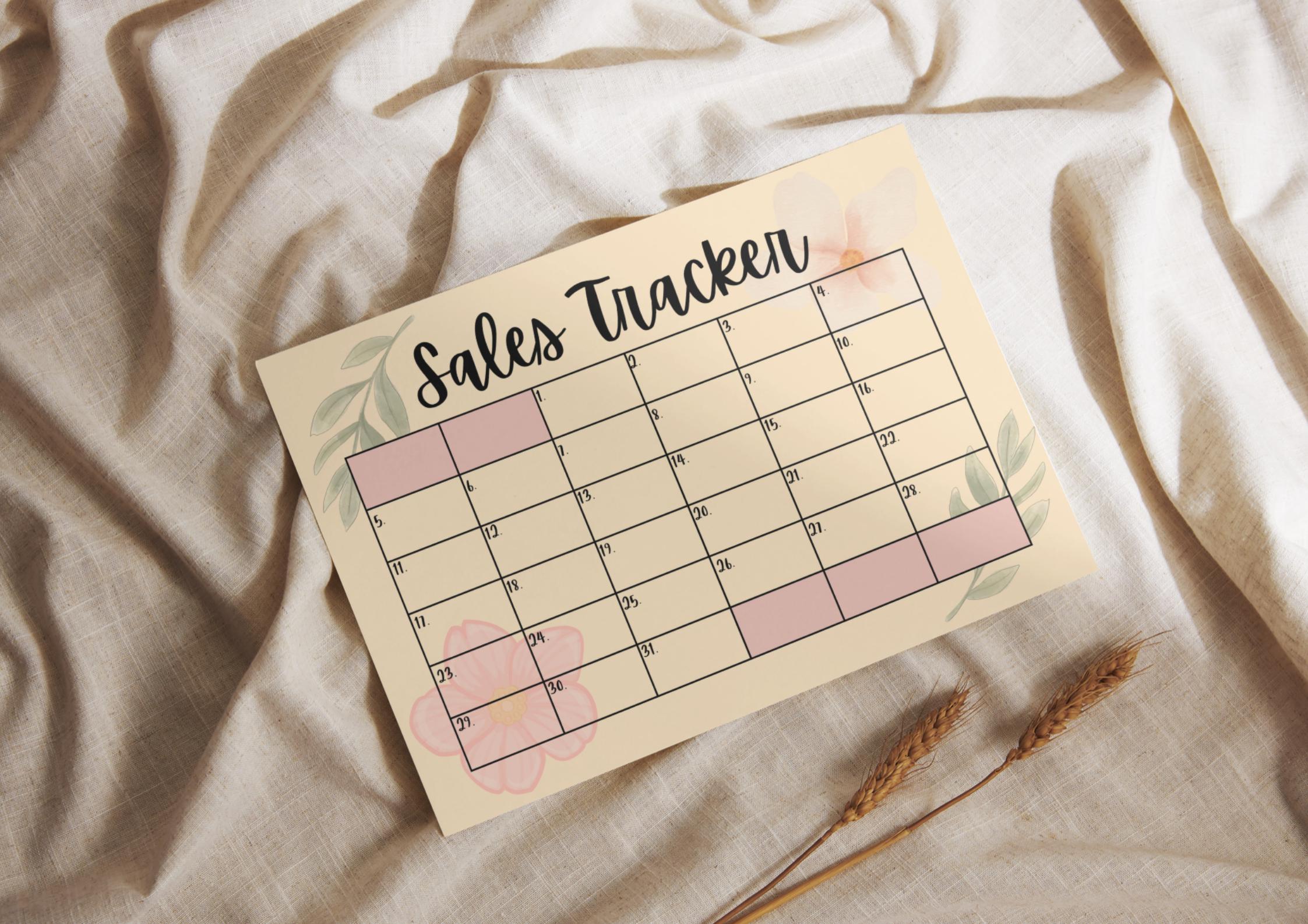 Spring Can Tracker Spring Summer Sales Tracker Printable PDF (instant Download) Flower ...