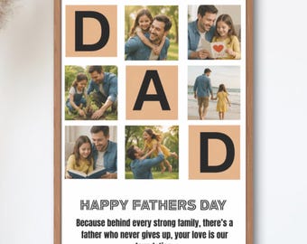 Canva Template Personalisiertes Papa Foto, individuelles Geschenk für Papa, Vatertagsgeschenk, druckbares Andenken, Last-Minute-Geschenk Definition Poster