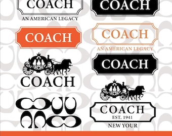 Coach Vintage Fashion Crest SVG Bundle, Preppy Varsity Grafik (Digitaler Download)