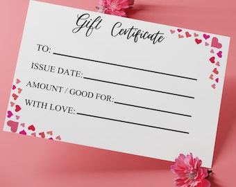 Geschenkgutschein, Geschenkkarte zum Ausdrucken, Geschenkgutschein, Geschenkkarten zum Ausdrucken, DIY Geschenkkarte, Geburtstagsgeschenkkarte, Geschenkkartenausdruck