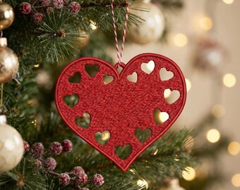Heart Frame Embroidery Design, Valentine Heart Applique, Love Heart Monogram Frame, Romantic Heart Border, Machine Embroidery File