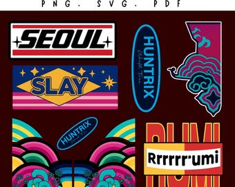 Rumi Jacket Patches Design, Kpop Dämonenjäger, Huntrix (SVG, PNG)
