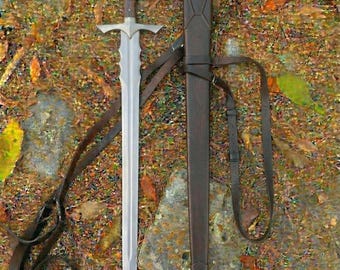 Espada de fantasía hecha a mano – Pieza decorativa de estilo medieval – Longitud total de 91 cm (36 pulgadas)