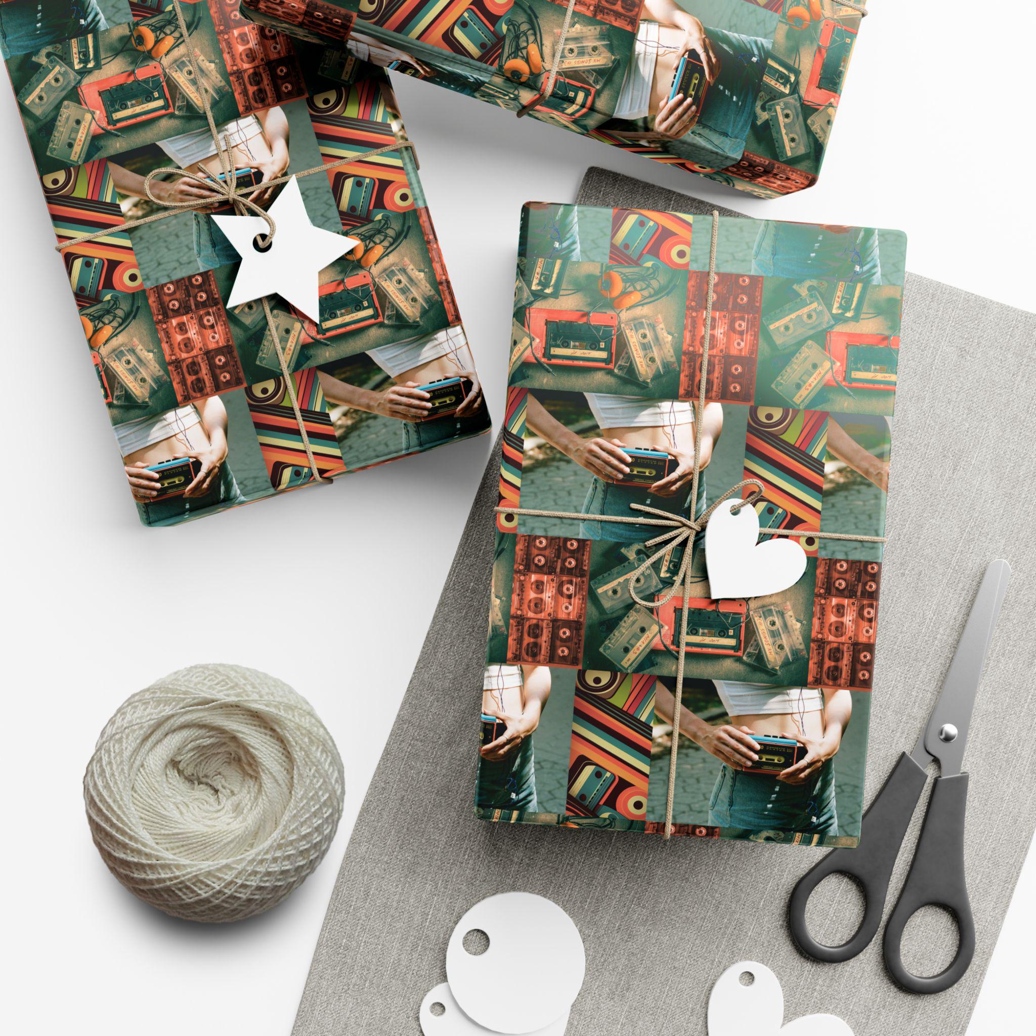 Paper Walkman Walkman Wrapping Paper | 1980s Nostalgia Gift Wrap for Music Lover ...