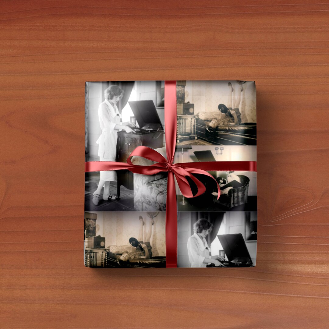Record Player Wrapping Paper | Retro Music Lover Gift Wrap | Eco ...